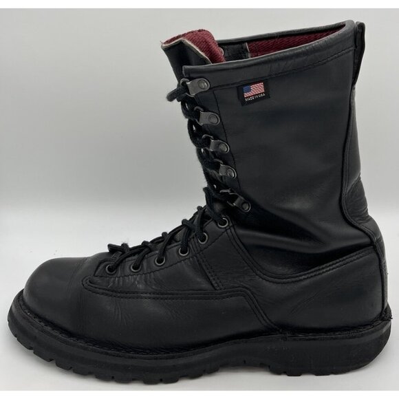 Mens Danner 69110 Fort Lewis USA 10” Black Leather Lace Tactical Boots Size 12D main image 7
